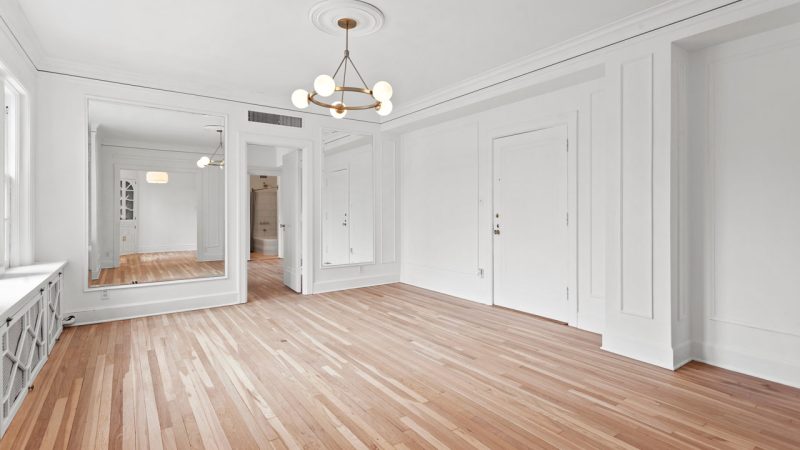 Hardwood floor on an empty spacious room